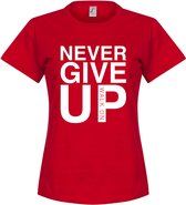 Never Give Up Liverpool T-Shirt - Rood - Dames - XL