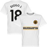 Wolverhampton Diogo J. 18 Team T-Shirt - Wit - XXXXL