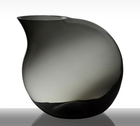 vrouwelijk mentaal Nauwkeurig Glazen design vaas Monaco Grey H37 x d39 | bol.com
