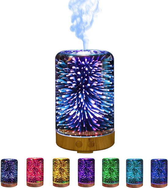 Essentiële Olie Diffuser 3D Glas Aromatherapie Ult... – Grandado