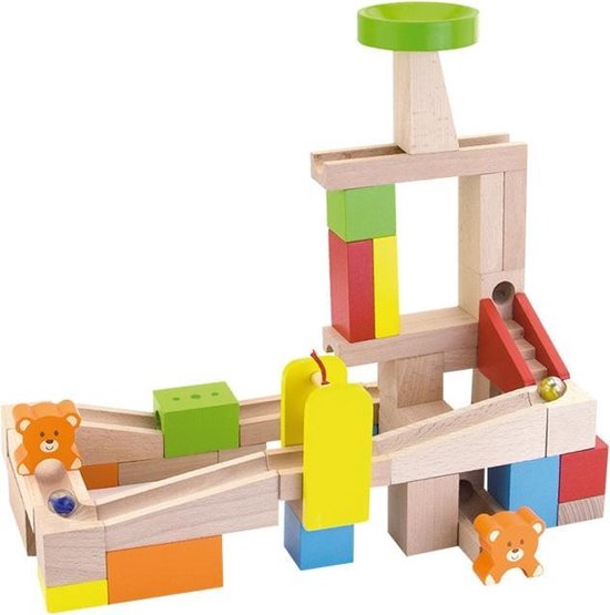 Viga Toys Knikkerbaan Bouwpakket 49-delig