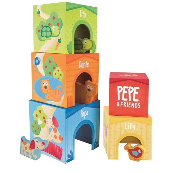 Hape Stapeltoren Vriendschappen 9-delig - Stapeltoren van Hape — afbeelding 2