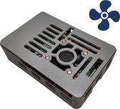 Raspberry Pi 4 behuizing met koelblokjes en met ventilator