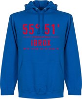 Rangers FC Ibrox Park Coördinaten Hooded Sweater - Blauw - XXL