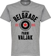 Partizan Belgrade Established T-Shirt - Grijs - XXXL