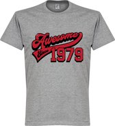 Awesome Since 1979 T-Shirt - Grijs - 3XL