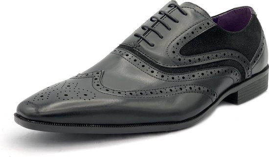 Elong Nette Heren Schoenen/Oxford/Brogues Zwart Maat 43 | bol.com