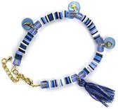 DIY Bracelet Set Katsuki Perles Bleu / Blanc Jeans Mix pour faire vous-même