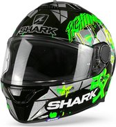 Shark Spartan 1.2 Lorenzo Catalunya Gp Zwart Groen Glitter Kgx Integraalhelm - Motorhelm - Maat S