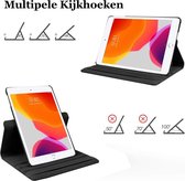 Hoes geschikt voor iPad 2020 / 2019 10.2 inch - Draaibare Book Case Hoesje Tablethoes Zwart