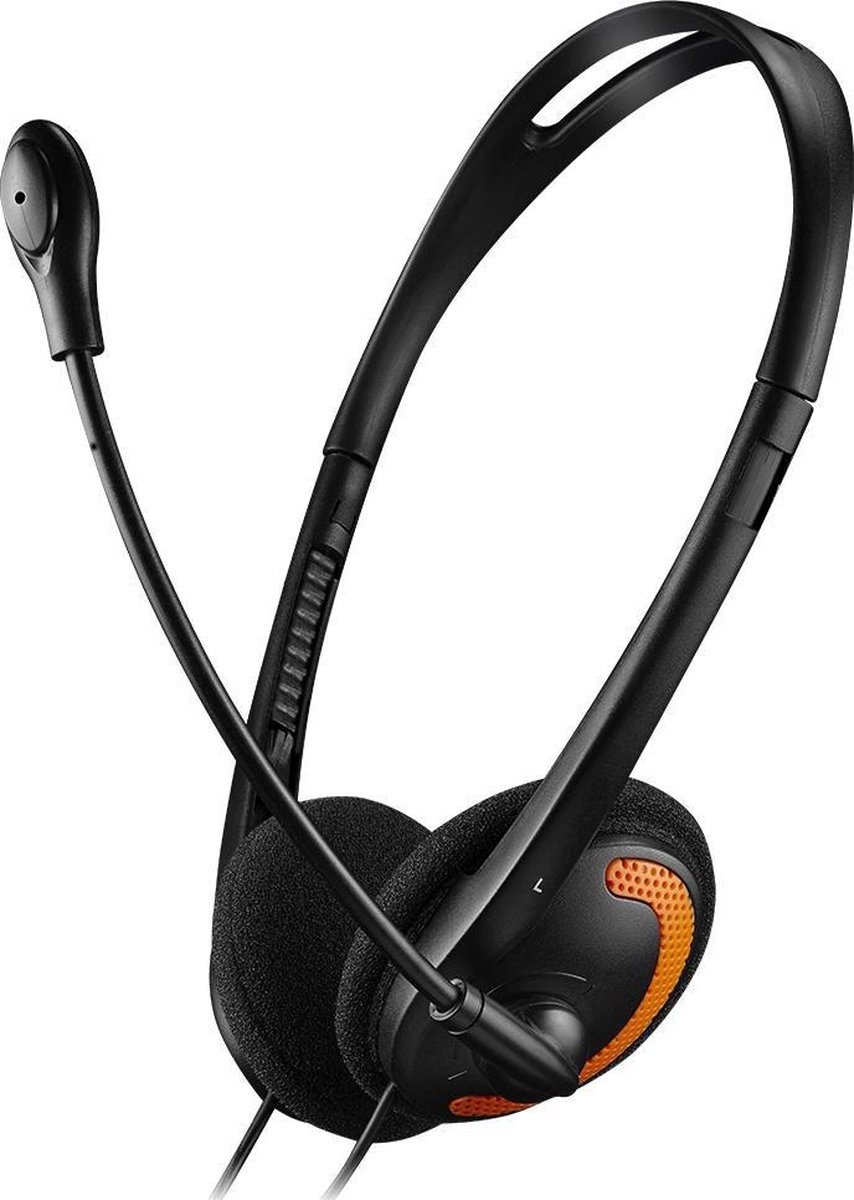 Canyon CNS-CHS01BO hoofdtelefoon/headset Bedraad Hoofdband Gamen Zwart, Oranje