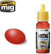 AMMO MIG 0188 Red - Metallic - Acryl Verf flesje