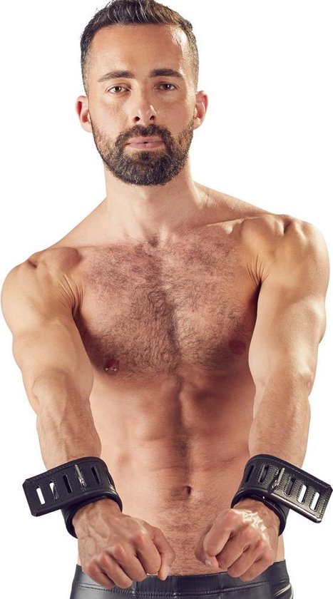 ZADO - Menottes en cuir de haute qualité ajustables - Taille unique - Noir