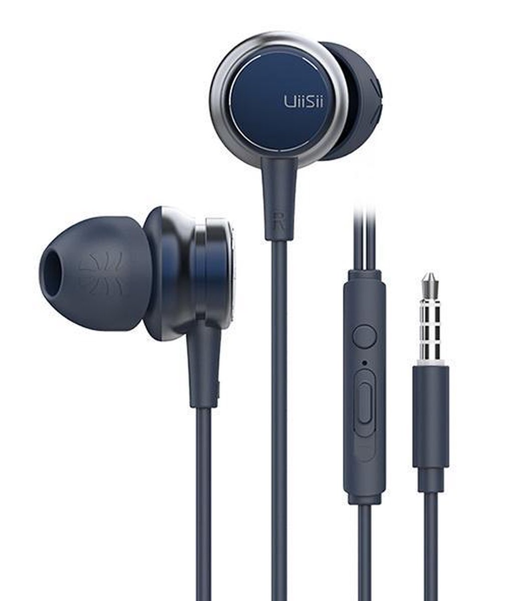 UiiSii HM9 Blauw - Metalen In-Ear Oortjes - Mooi Design