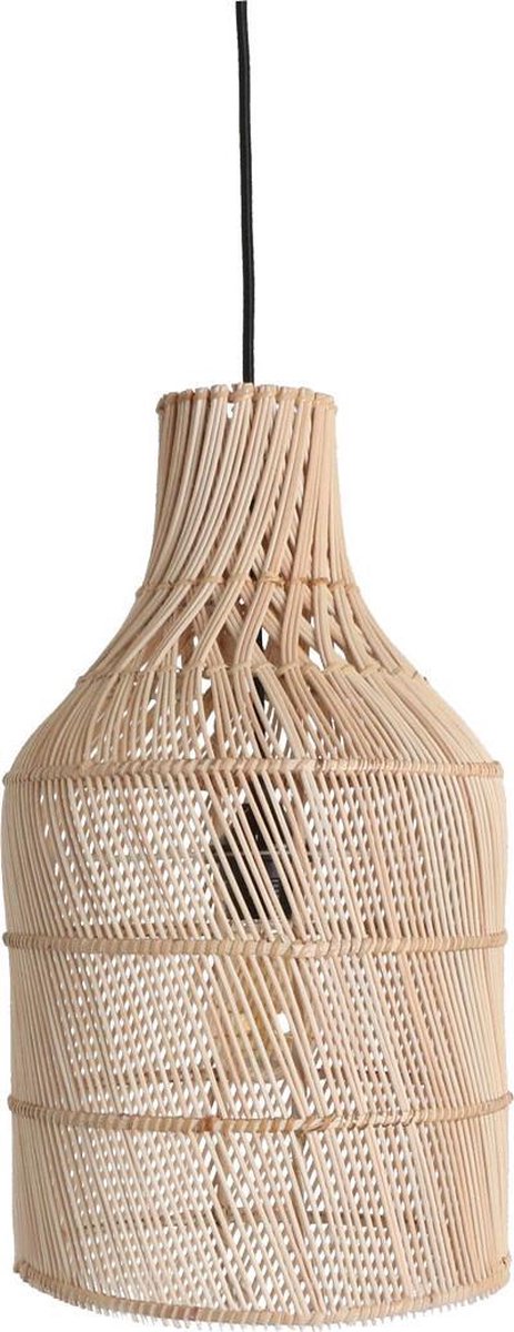 Raw Materials Maze Hanglamp Bottle - 30x30x50 cm - Naturel - Natuurlijk rotan