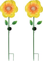 Luxform Solar Bloem 2-set Anemone Geel tuinverlichting