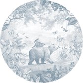 Pimpelmees muursticker Dieren Bos - kinderkamer - babykamer - 120 cm - blauw