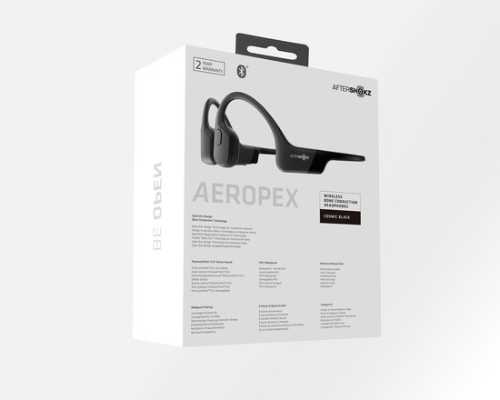 Aftershokz Aeropex - Bone conduction Sporthoofdtelefoon met bluetooth - Zwart - Shokz