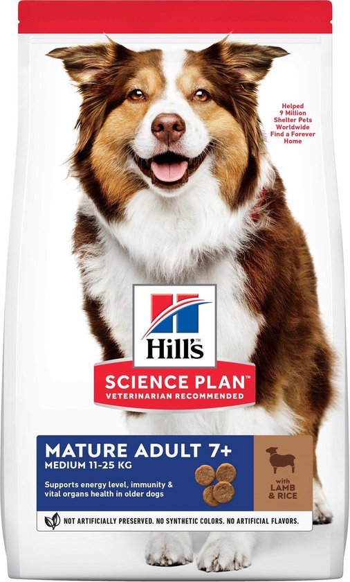 Hill's Canine Mature Adult Medium - Hondenvoer - Lam Rijst 2.5 kg