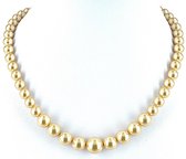 KAYEE - Parelketting van Swarovski parels - helder goudkleurig - 45cm