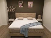 Boxspring 140x200 Miami Beige Incl. 7-zones Matrassen en Koudschuim Hotel Topper (STEVIG)