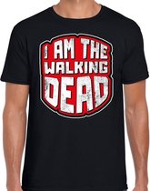 Halloween Halloween I am the walking dead verkleed t-shirt zwart voor heren -  horror shirt / kleding / kostuum S