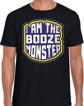 Halloween booze monster verkleed t-shirt zwart voor heren L