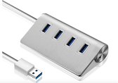 USB Hub 3.0 | 4 Poort | Zilver | Aluminium | Usb-hubs