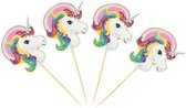 24 stuks cupcake toppers unicorn / eenhoorn ®Pippashop