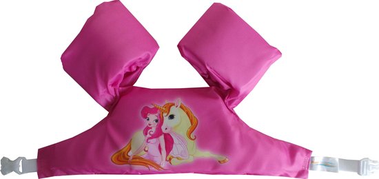 Generisch 1-delig zwemvest voor meisjes, 2026 voor peuters van 1 tot 7 jaar, perfect voor zwembad, strand, wateractiviteiten buitenshuis, comfortabel, roze (hot pink), 1-3years