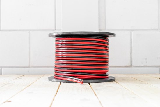 Câble de batterie 2 x 25mm2 noir / rouge - 2 mètres
