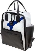 Sealand Buddy L Rugzak - Handgemaakte Backpack van upcycled canvas - Weerbestendig - 18L - Wit