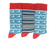Kerstsokken heren - Christmas socks - Blauw - Kerstsokken