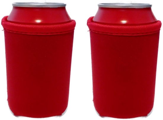 4 st. Bier - frisdrank blik koelhoud hoesje - ROOD - bierblik hoesjes - 4 stuks van Summertime Madness — afbeelding 2