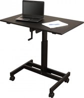 Enkel Koloms Verstelbaar Zit Sta Bureau 100cm Zwart Top / Zwart Frame