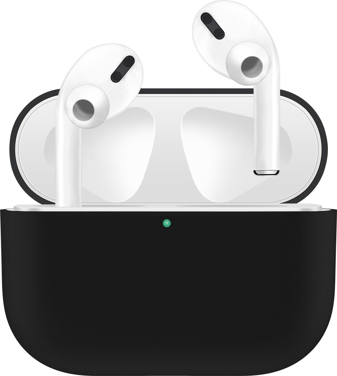 KELERINO. Siliconen Case geschikt voor Apple AirPods Pro - Hoesje - Zwart