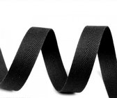 StrapRyte® - Keperband Katoen 14mm Zwart; 50mtr
