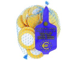 Steenland Chocolate Chocolade Euromunten in netje - Silo 50 x 30 gram