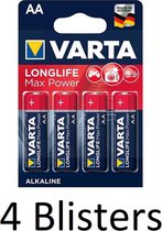 Varta Longlife Max Power AA Batterijen - 16 Stuks (4 Blisters a 4 st)