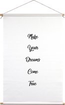 Make your dreams come true | Textielposter | Textieldoek | Wanddecoratie | 45 CM x 67,5 CM | Kerst | Kerstdecoratie