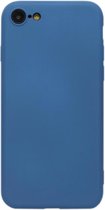ADEL Premium Siliconen Back Cover Softcase Hoesje Geschikt voor iPhone SE (2022/ 2020)/ 8/ 7 - Blauw