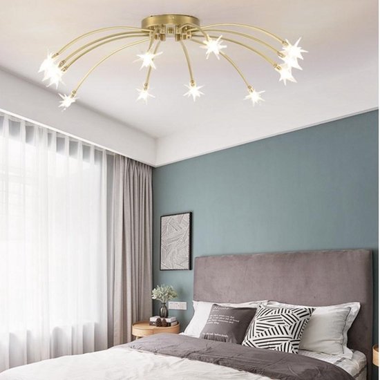 ruilen Specialiseren Kan niet lezen of schrijven Slaapkamer woonkamer moderne minimalistische studie sterrenlicht koperen  plafond lamp ... | bol.com