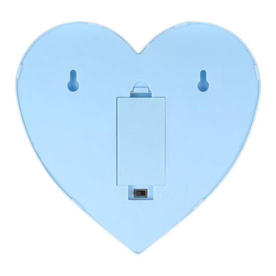 Creatieve hart vorm warm witte LED decoratie licht 2 x AA batterijen Powered partij Festival tafel bruiloft lamp nachtlampje (blauw) — afbeelding 3