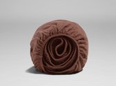 Yumeko hoeslaken jersey chocolate bruin 90x210x30  - Bio, eco & fairtrade
