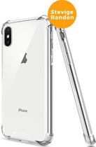 iPhone X en XS Telefoonhoesje | Transparant Siliconen Tpu Smartphone Case | Back Cover | Extra Stevige Randen