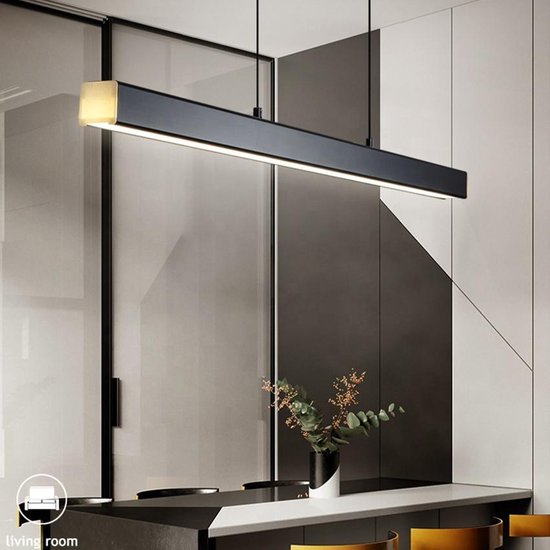 Eettafel Hanglamp - lengte 80cm Zwart - Warm White LED | bol.com