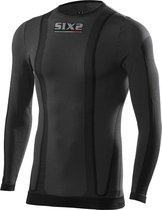 SIXS Carbon Round Neck Ondershirt Lange Mouwen Zwart Carbon Unisex M