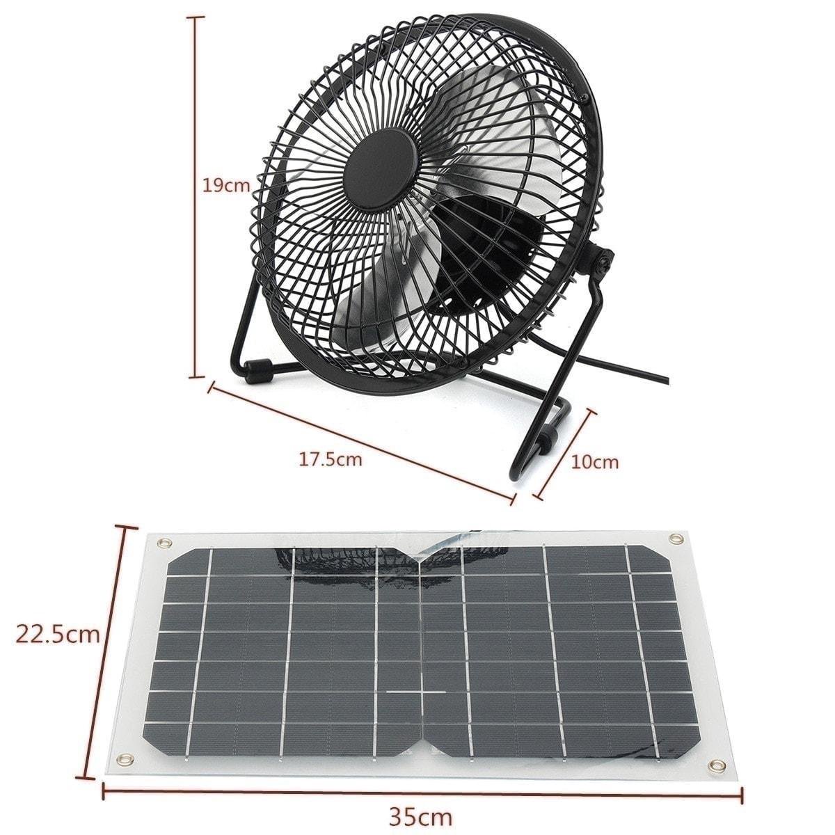 10 W USB-zonnepaneel aangedreven mini-ventilator Waterdichte draagbare  ventilatie Hete... | bol.com