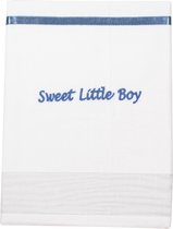 Briljant Baby Wieg Laken Sweet Little Boy - 75 x 100 - Silverblue