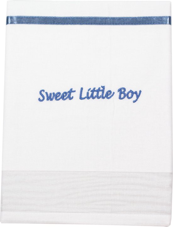 Briljant Baby Wieg Laken Sweet Little Boy - 75 x 100 - Silverblue